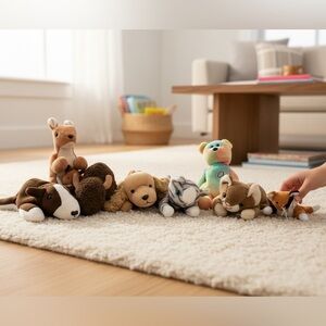 VTG TY Bernie Babies Lot of 7 Plush Animal Toy Set